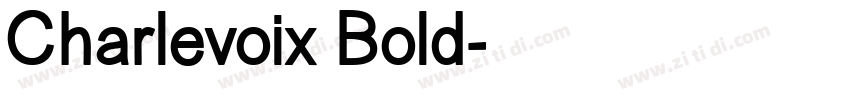 Charlevoix Bold字体转换